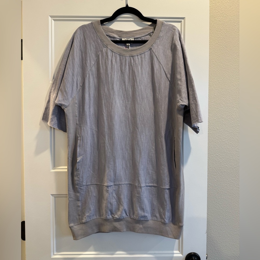 UMGEE Women’s Large Blue Gray Casual Dress Oversized Pockets NWT